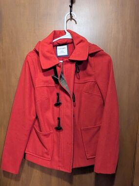 Old Navy Red Toggle Pea Coat